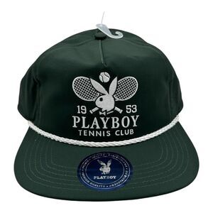 Playboy Tennis Club Hat Cap Green Snapback Rope Lids Exclusive Bunny OSFM‎